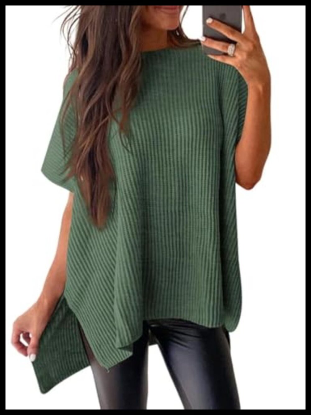 Womens Short Sleeve Crewneck Sweater Lightweight Summer Pullover Tunic Top